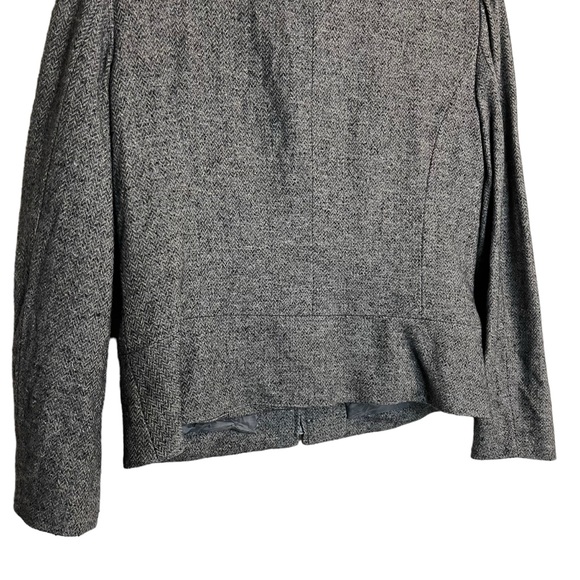 Ann Taylor Gray Tweed Zip Up Jacket Size 12 Women - Picture 9 of 10